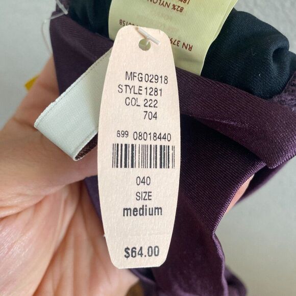 Perry Ellis x Victoria's Secret Bikini Top Plum Color Size Medium NWT $64 Swim - Picture 4 of 6
